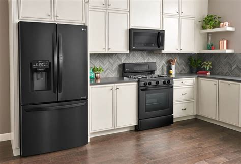 modern black appliances